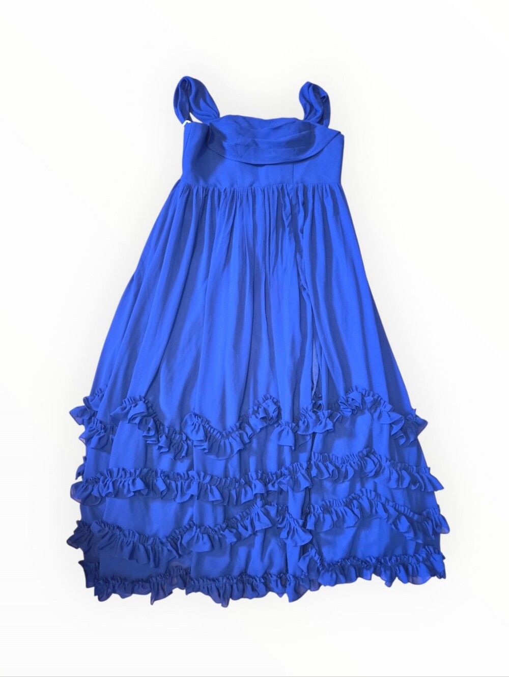 Blue Ruffle special occasion dress 16 Maxi Dress